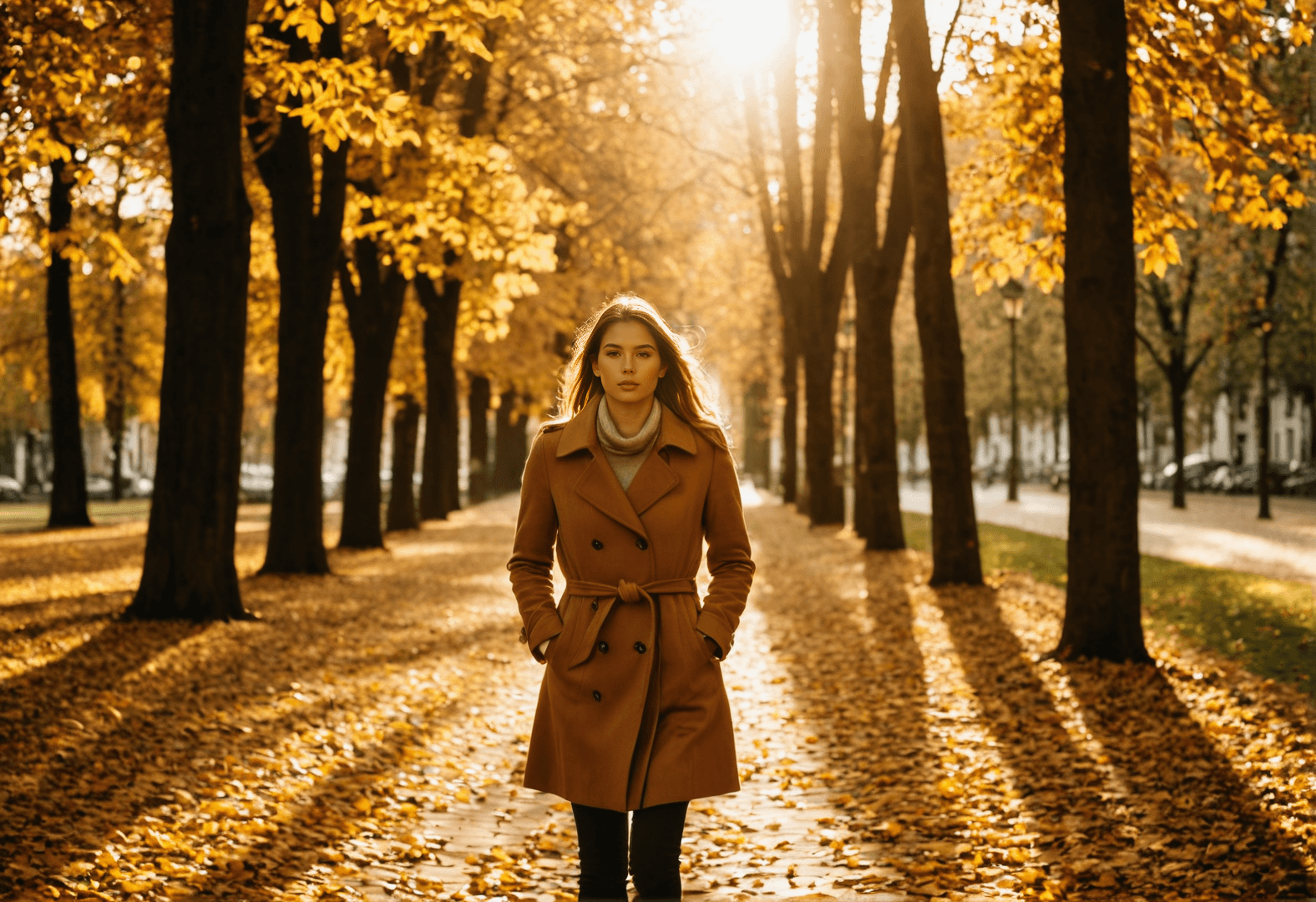 Frau schaut melancholisch aus dem Fenster