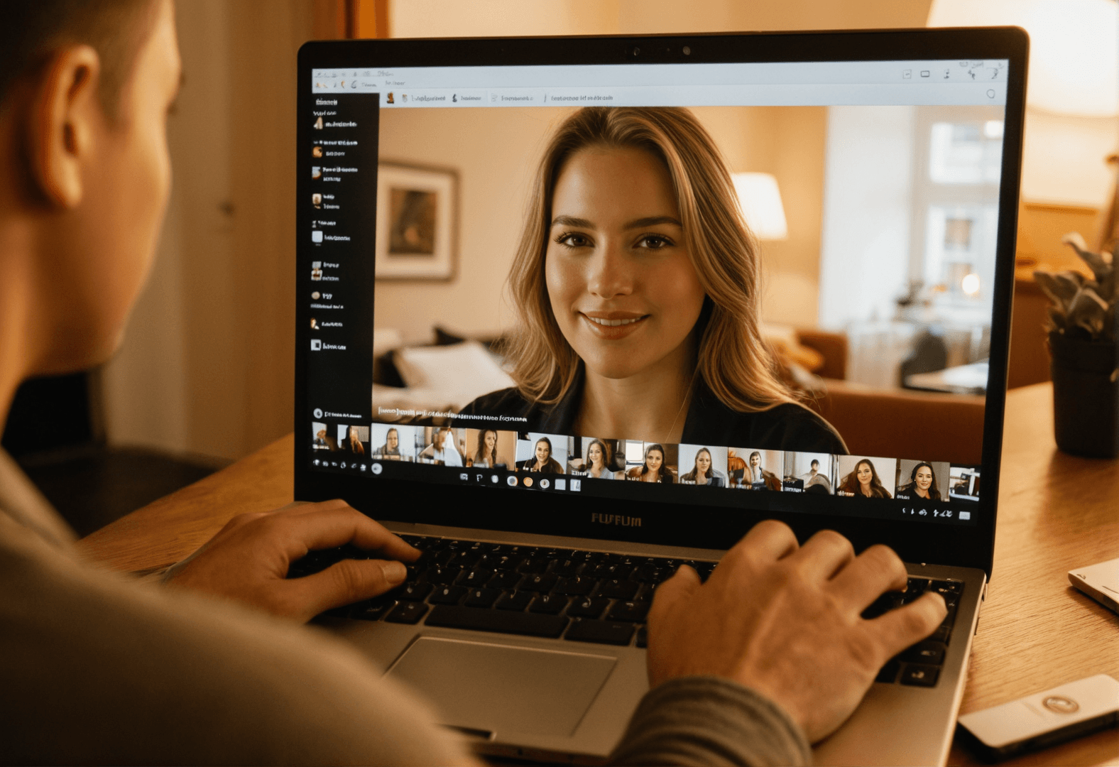 Frau erklärt ihren Freundinnen beim Kaffee ihre Beziehung