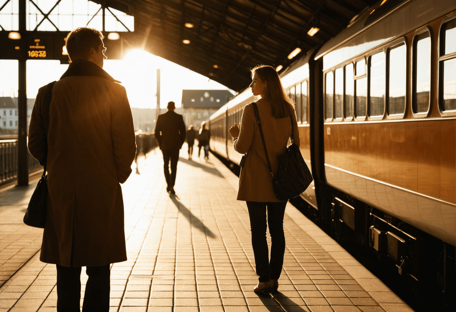 Paar lacht gemeinsam trotz sichtlicher Erschöpfung