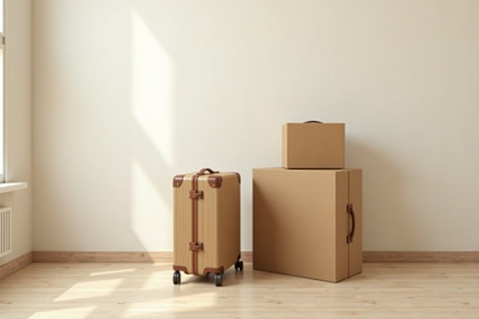 Paar räumt gemeinsam eine neue Wohnung ein