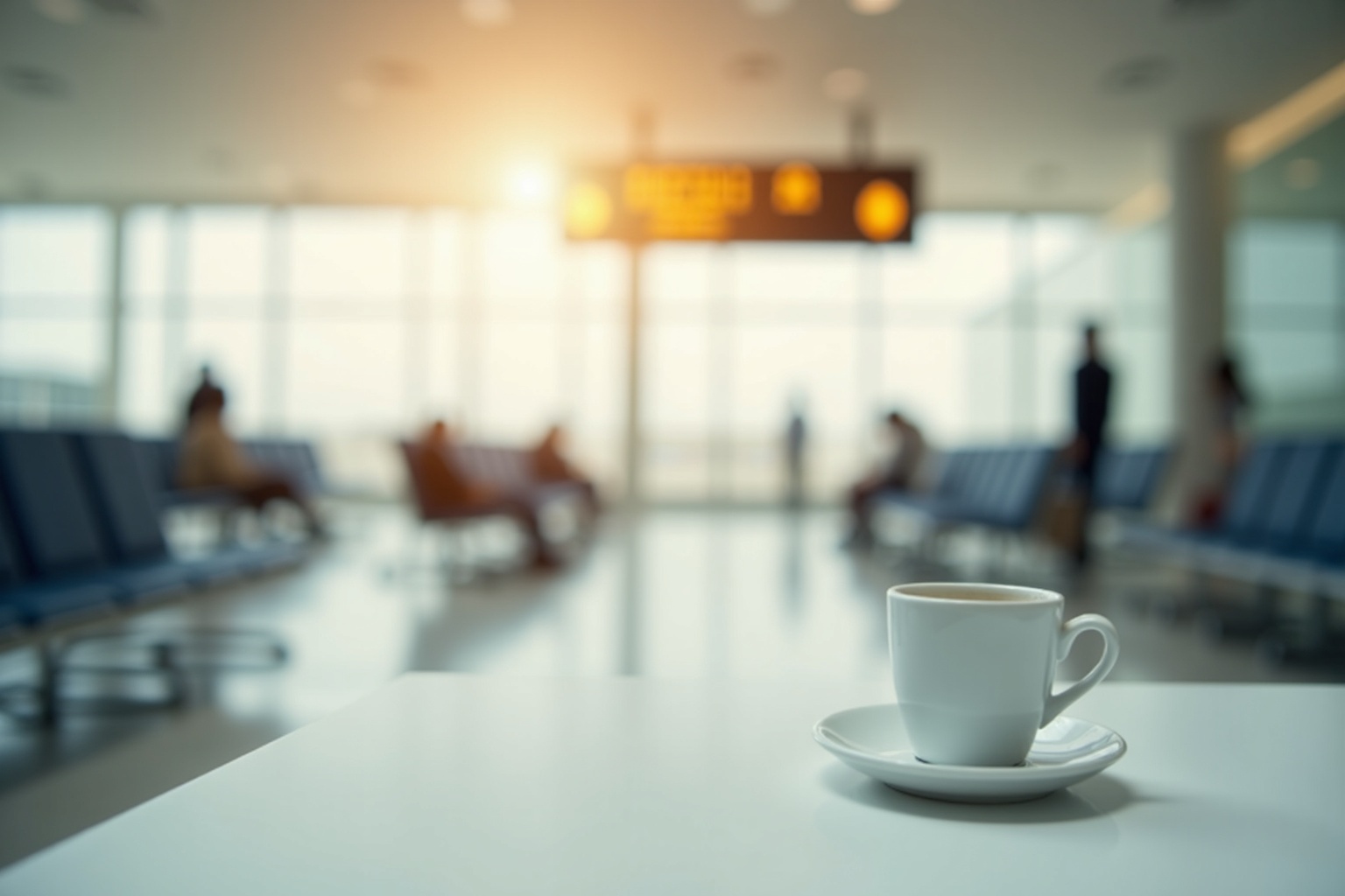 Paar verabschiedet sich am Bahnsteig im Sommer