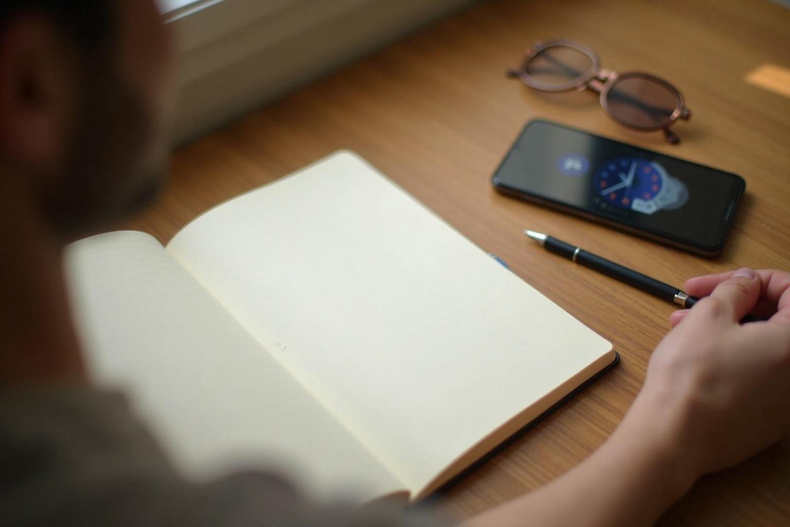 Frau hält nachdenklich ein Zugticket in der Hand