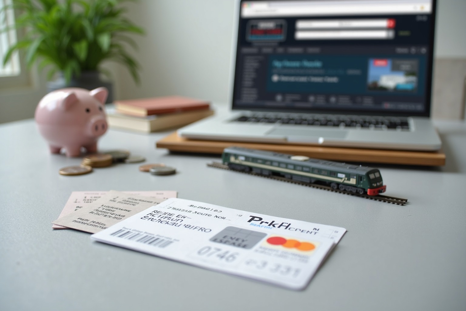 Mann am ICE-Fenster schaut auf deutsche Landschaft