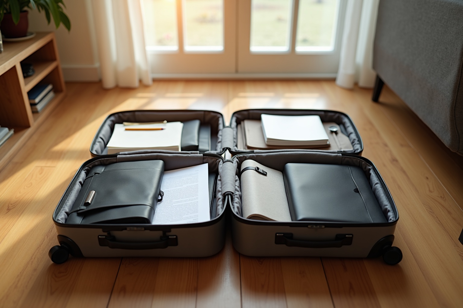 Mann mit Koffer am Bahnsteig